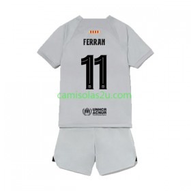Camisolas de futebol FC Barcelona Ferran Torres 11 Criança Equipamento 3ª 2022/23 Manga Curta